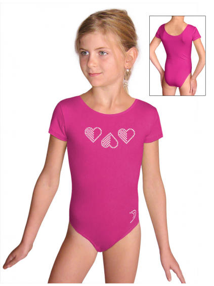 Gymnastický dres B37kkg f47 růžová elastická bavlna