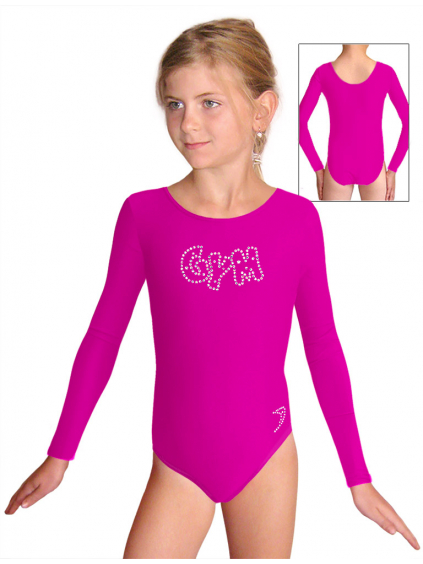 Gymnastický dres S37dg f50 tmavě růžové mikrovlákno