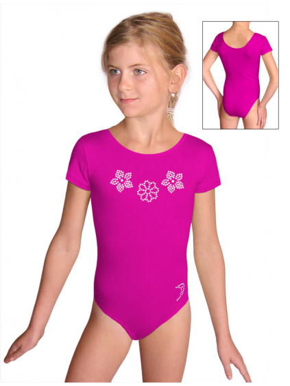 Gymnastický dres S37kkg f48 tmavě růžové mikrovlákno