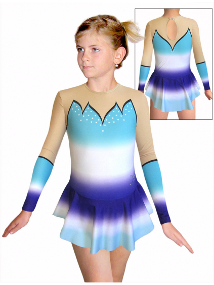 Krasobruslařské šaty - trikot K739 t116 modrotyrkysová