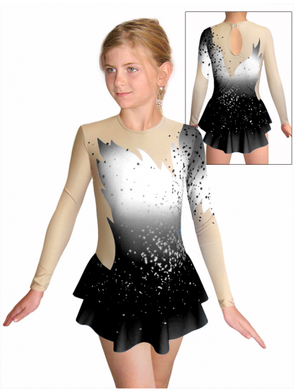 Krasobruslařské šaty - trikot K739 t119 s černou