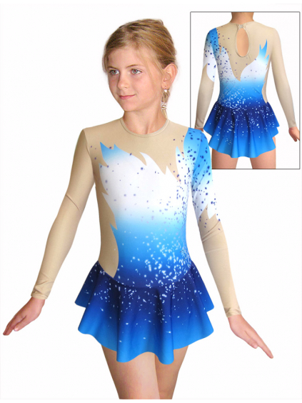 Krasobruslařské šaty - trikot K739 t119 s modrou