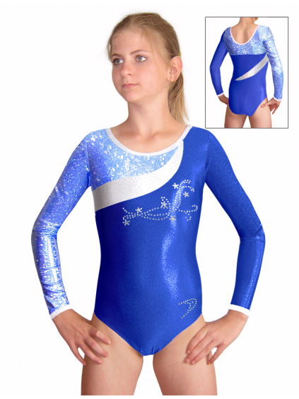 Gymnastický dres závodní D37d-18_2 modrá