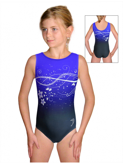 Gymnastický dres závodní D37r t113p modrá