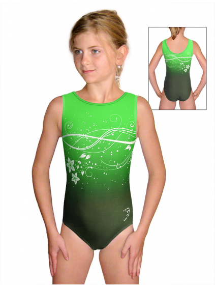 Gymnastický dres závodní D37r t113p zelená