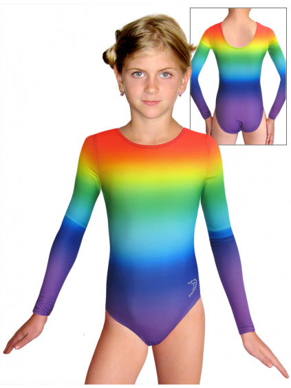 Gymnastický dres  D37d t123 duhová
