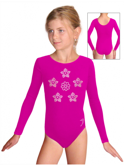 Gymnastický dres S37dg f71 tmavě růžové mikrovlákno