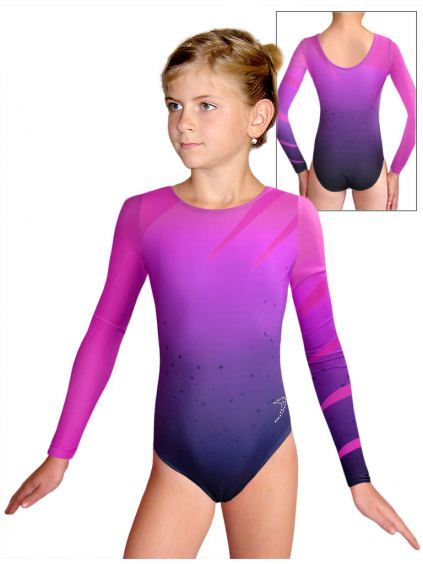 Gymnastický dres závodní D37d t134 fialovorůžová