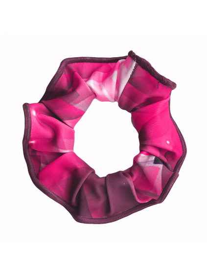 Gumička do vlasů - scrunchie - t140 růžová