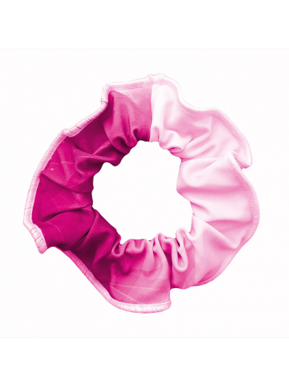 Gumička do vlasů - scrunchie - t100 s růžovou