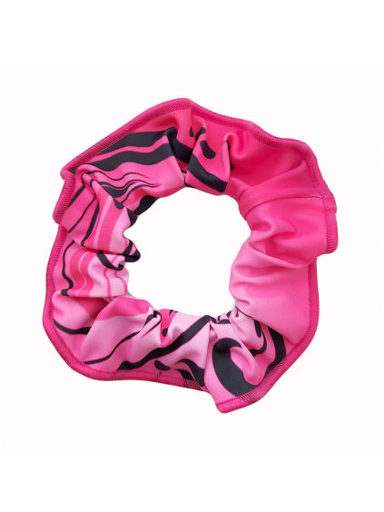 Gumička do vlasů - scrunchie - t114 růžová