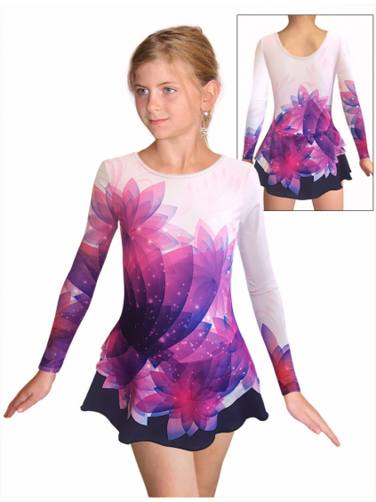 Krasobruslařské šaty - trikot K742 t140 fialová