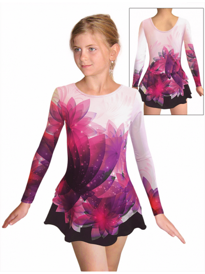 Krasobruslařské šaty - trikot K742 t140 růžová