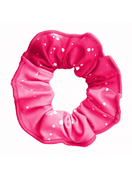 Gumička do vlasů - scrunchie - t207 růžová