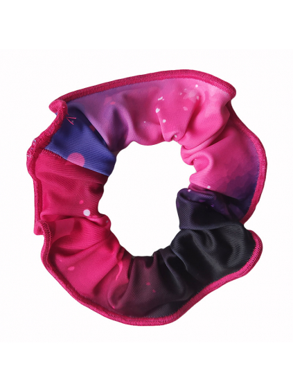 Gumička do vlasů - scrunchie - t210 fialovorůžová