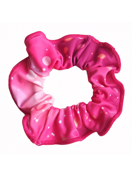 Gumička do vlasů - scrunchie - t306 růžová