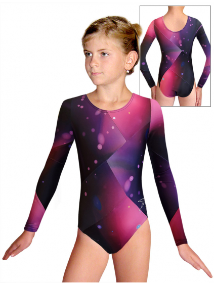 Gymnastický dres D37d-52 t144 fialovorůžová