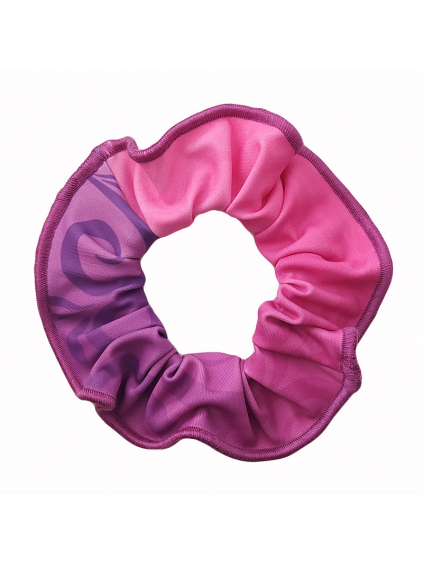 Gumička do vlasů - scrunchie - t204 růžová