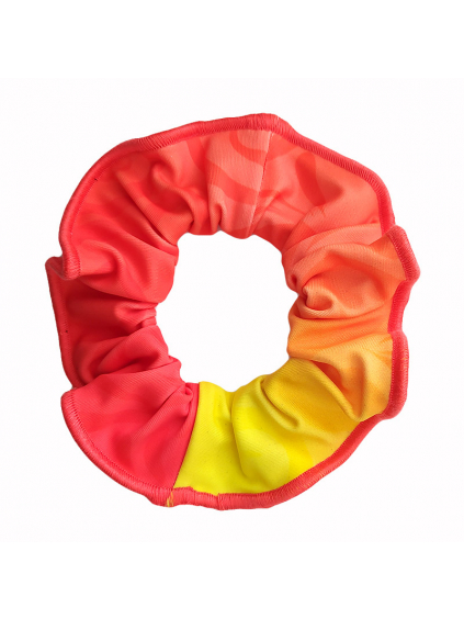 Gumička do vlasů - scrunchie - t206 oranžovožlutá