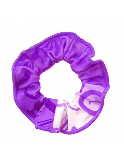 Gumička do vlasů - scrunchie - t600 fialová