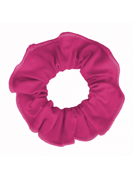 Gumička do vlasů - scrunchie - růžová elastická bavlna