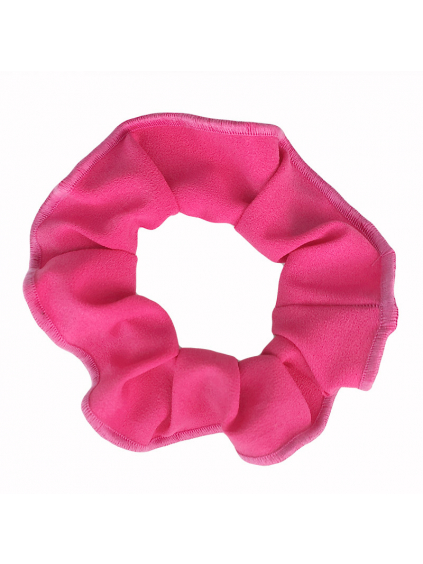 Gumička do vlasů - scrunchie - růžový žoržet