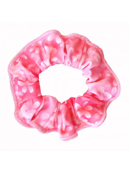 Gumička do vlasů - scrunchie - t310 růžová