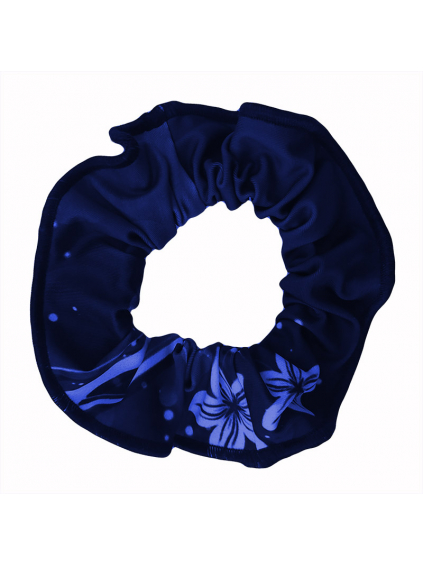 Gumička do vlasů - scrunchie - t113 tmavě modrá