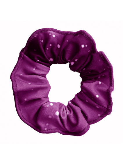 Gumička do vlasů - scrunchie - t207 tmavě fialová