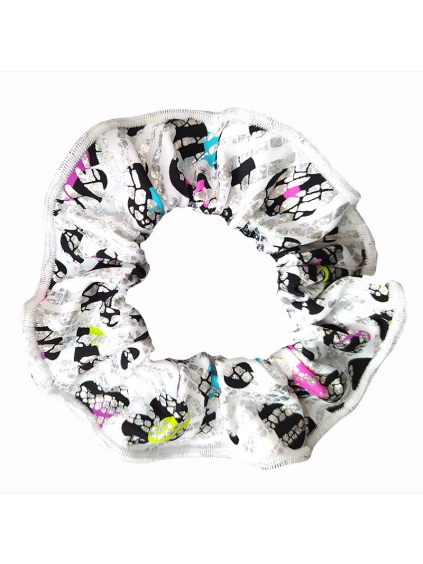 Gumička do vlasů - scrunchie - v463 s leskem