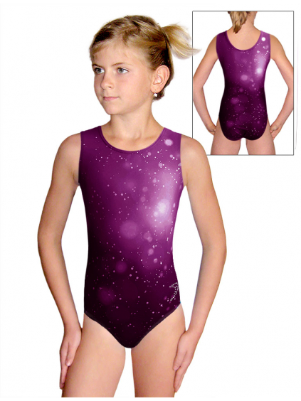 Gymnastický dres D37r t207 tmavě fialová