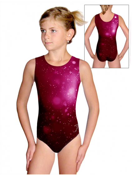 Gymnastický dres D37r t207 tmavě růžová