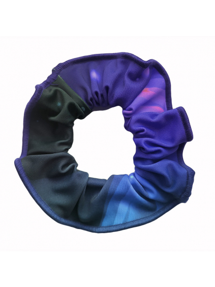 Gumička do vlasů - scrunchie - t152 modrofialová