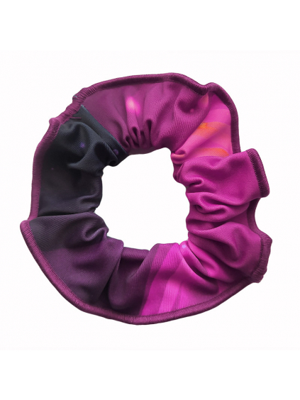 Gumička do vlasů - scrunchie - t152 fialovorůžová