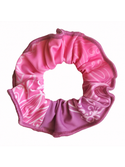 Gumička do vlasů - scrunchie - t148 růžová