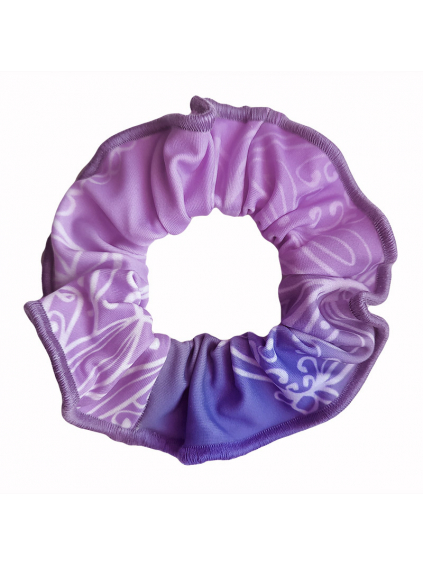 Gumička do vlasů - scrunchie - t148 fialová