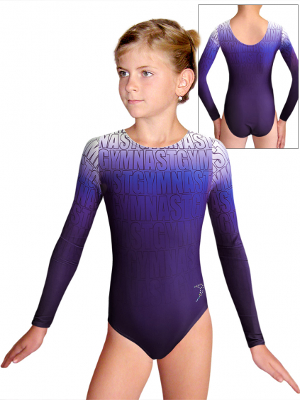 Gymnastický dres D37d t150 fialovomodrá
