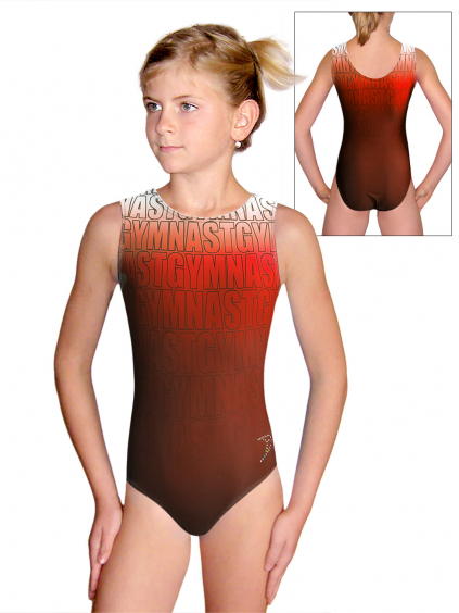 Gymnastický dres D37r t150 červenooranžová