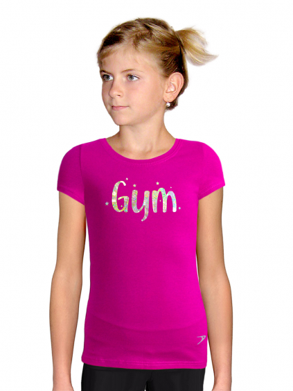 Sportovní tričko S347 f104 tmavě růžový supplex