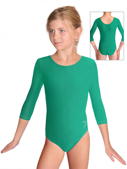 Gymnastický dres se vzorkem D37trg v374 zelená