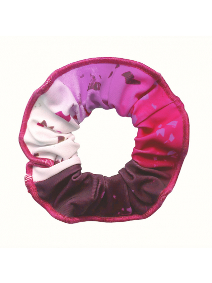Gumička do vlasů - scrunchie - t154 růžová