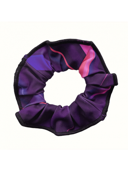 Gumička do vlasů - scrunchie - t160 fialovorůžová