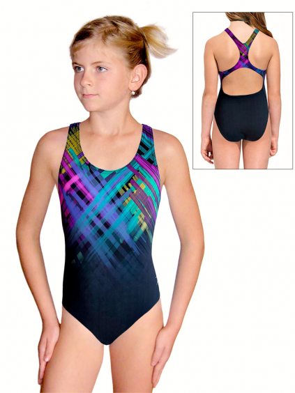 Dívčí sportovní plavky jednodílné PD623 v519