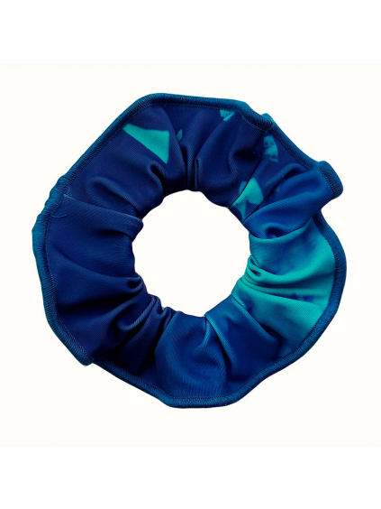 Gumička do vlasů - scrunchie - t157 modromentolová