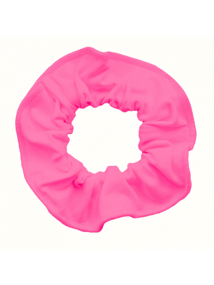 Gumička do vlasů - scrunchie - 42ter reflexní růžová