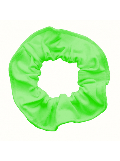 Gumička do vlasů - scrunchie - 43ter reflexní zelená