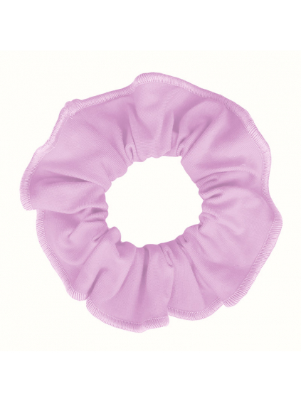 Gumička do vlasů - scrunchie - světle fialová elastická bavlna