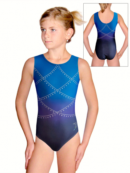 Gymnastický dres D37r t156 modrofialová