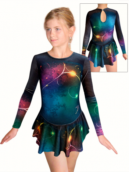 Krasobruslařské šaty - trikot K739 t167 barevný samet