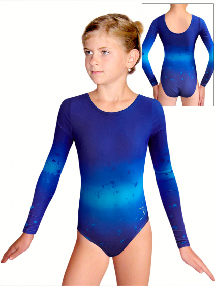 Gymnastický dres D37d t157 modrá